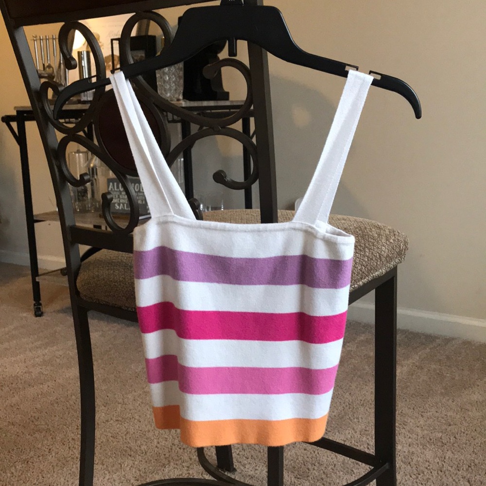 Multi-Color Square Neck Crop Top